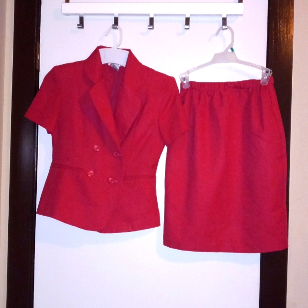 Jennifer James Fuschia Skirt Suit Set